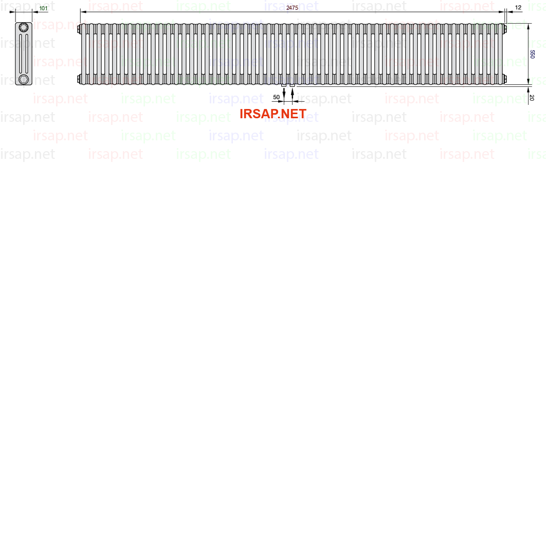 Радиатор IRSAP Tesi 30550/55 T50 CL 01